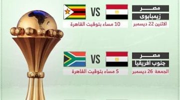 موعد بداية كأس أمم أفريقيا 2023 ومواعيد مباريات منتخب مصر – إنفوجراف شامل